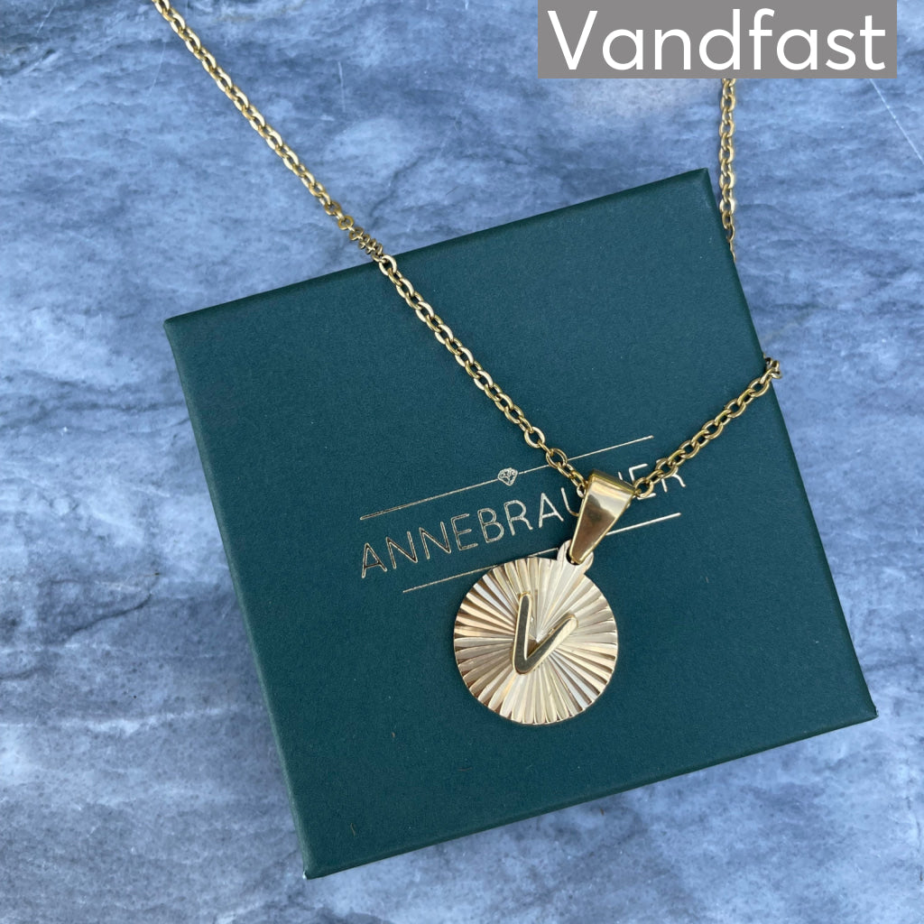 ANNEBRAUNER Sun Burst Letter Necklace V