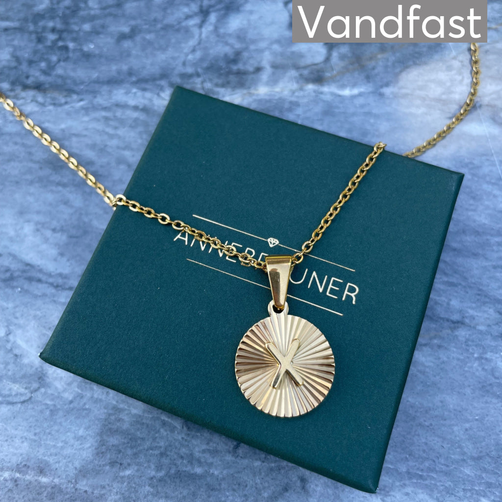 ANNEBRAUNER Sun Burst Letter Necklace X