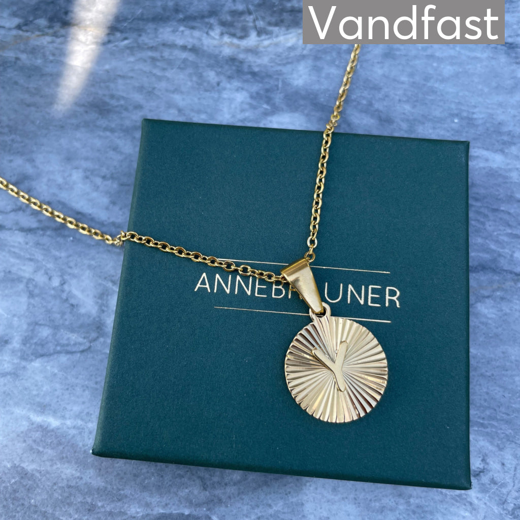 ANNEBRAUNER Sun Burst Letter Necklace Y