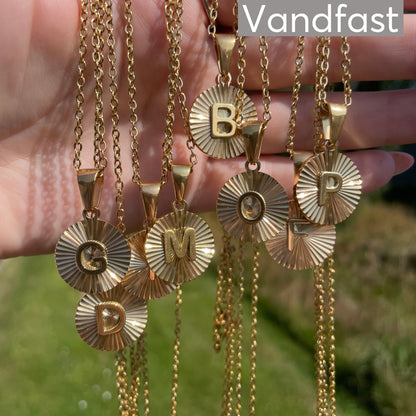 ANNEBRAUNER Sun Burst Letter Necklace