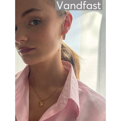 ANNEBRAUNER Sun Oval Zirconia Halskæde 18K Guldbelagt - Halskæde