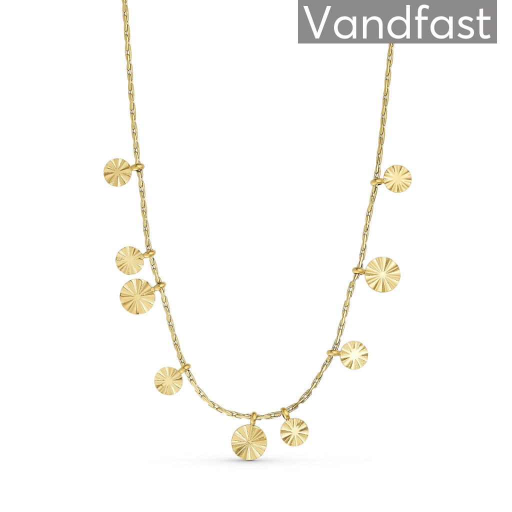 ANNEBRAUNER Sun Pendant Halskæde 18K Guldbelagt - Halskæde