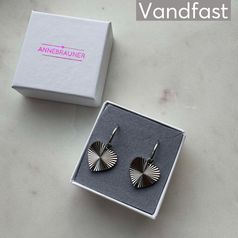 Annebrauner Sun Texture Heart Earrings