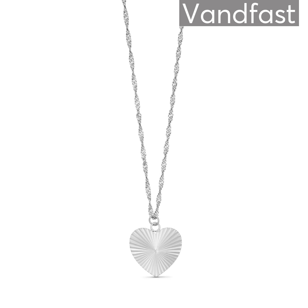 Annebrauner Sun Texture Heart Necklace