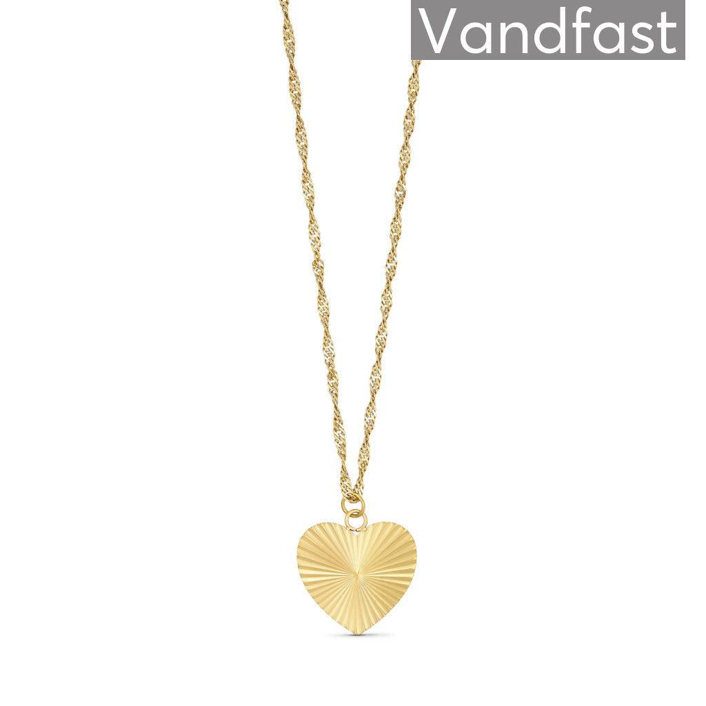 Annebrauner Sun Texture Heart Necklace