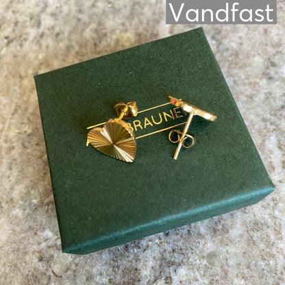 ANNEBRAUNER Sun Texture Heart Studs Øreringe 18K Guldbelagt - Ørering