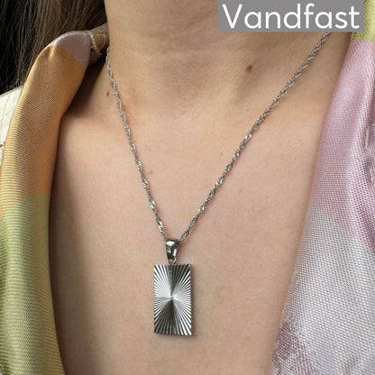 Annebrauner Sun Texture Rectangle Necklace