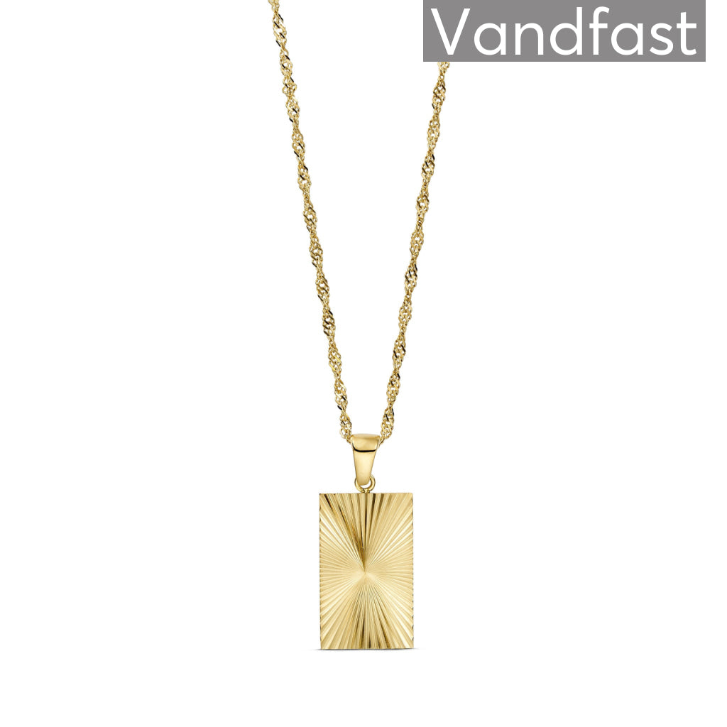 ANNEBRAUNER Sun Texture Rectangle Necklace