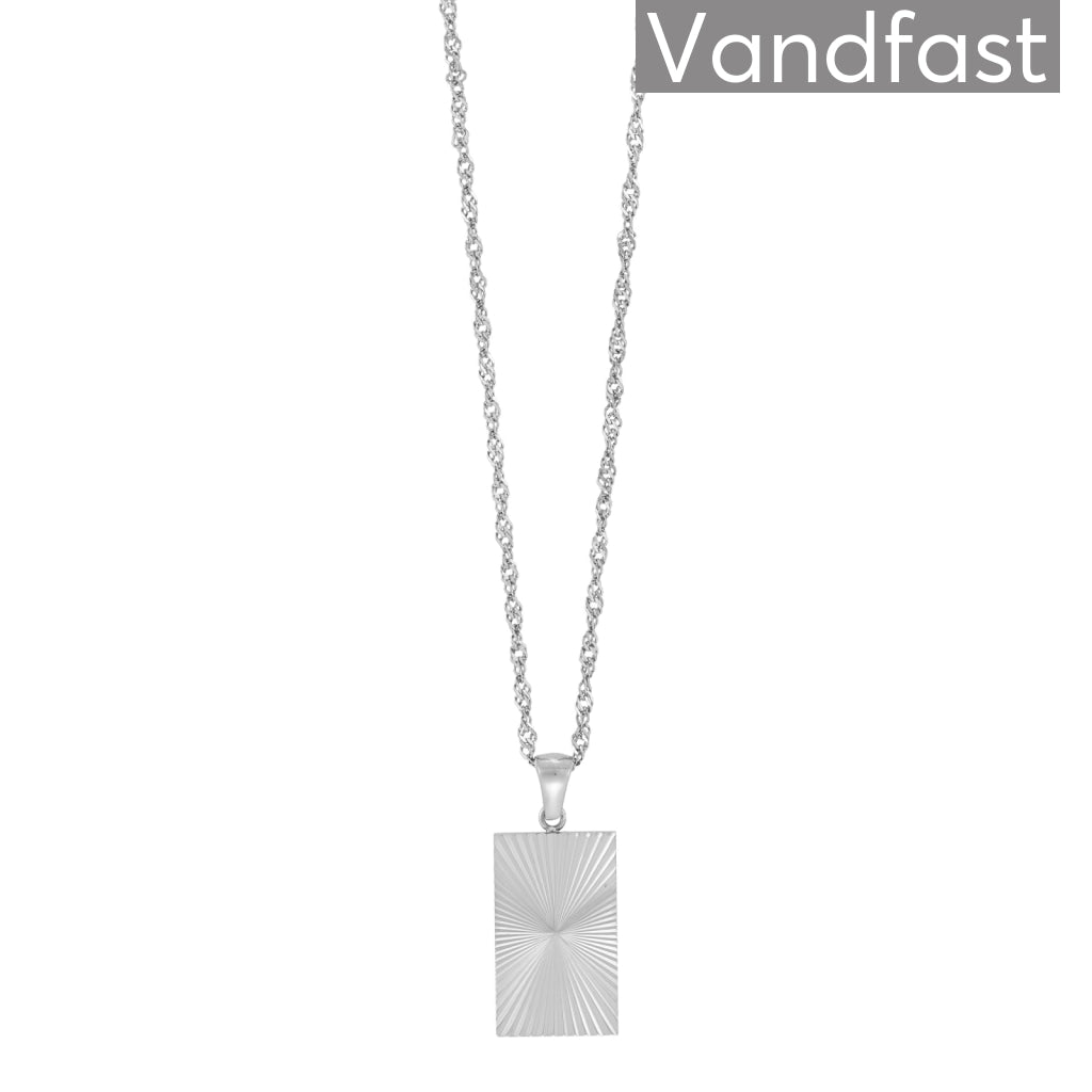 Annebrauner Sun Texture Rectangle Necklace