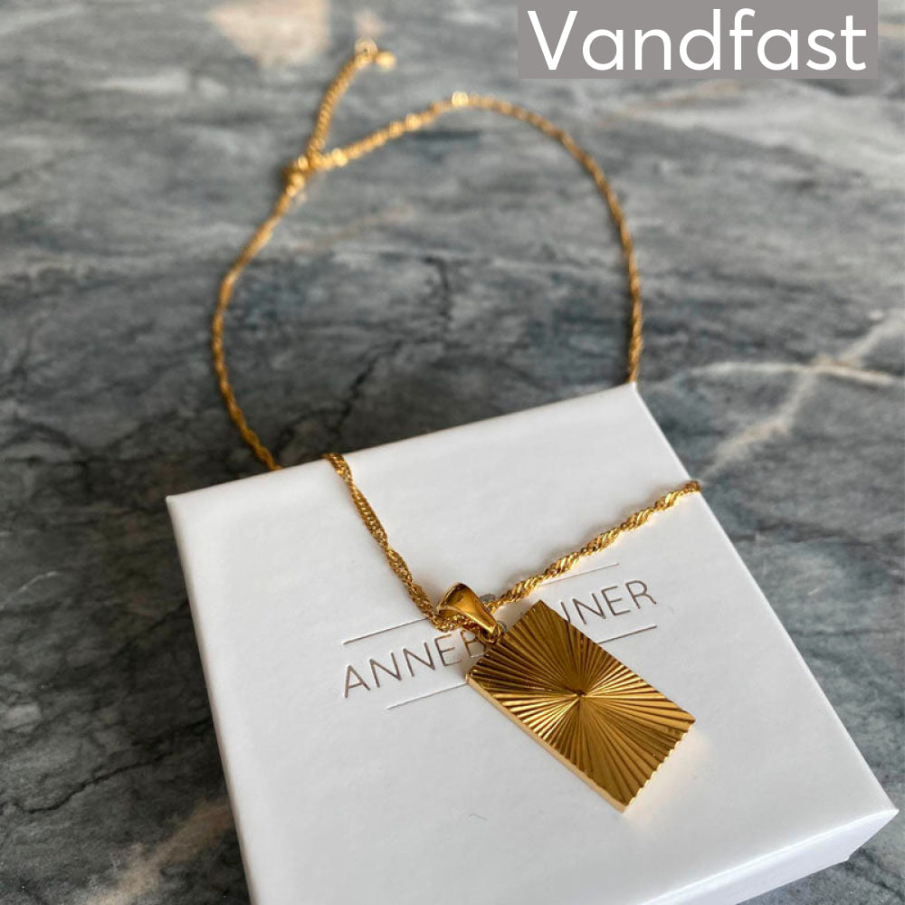 Annebrauner Sun Texture Rectangle Necklace