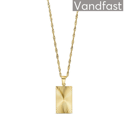 ANNEBRAUNER Sun Texture Rectangle Necklace