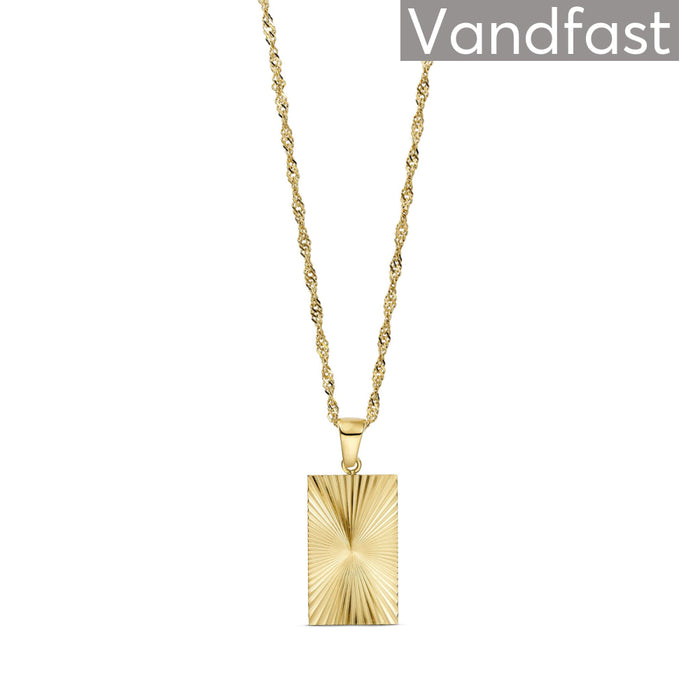 ANNEBRAUNER Sun Texture Rectangle Necklace