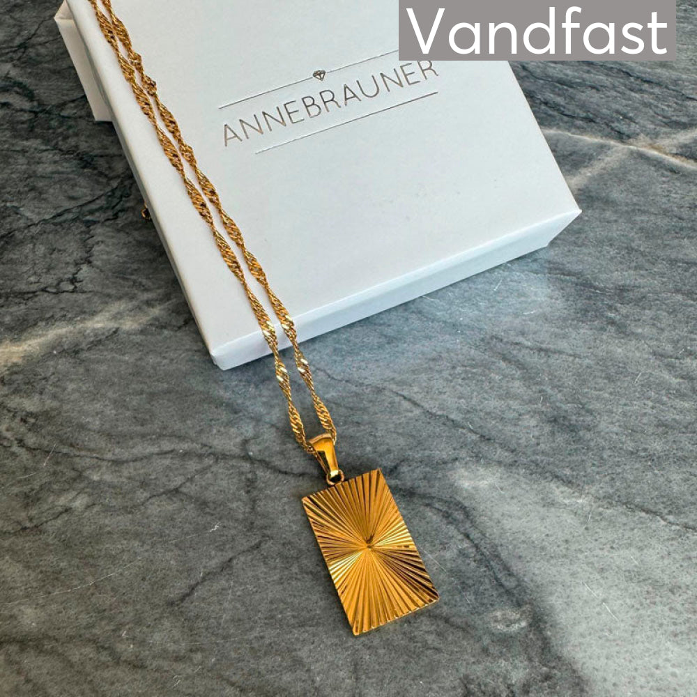 Annebrauner Sun Texture Rectangle Necklace