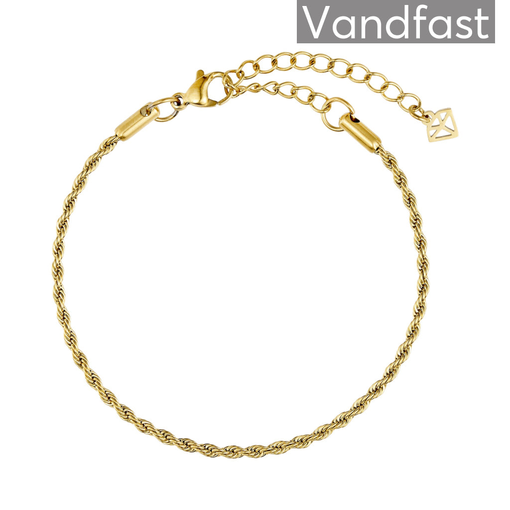 ANNEBRAUNER Swirl 2 mm Armbånd 18K Guldbelagt
