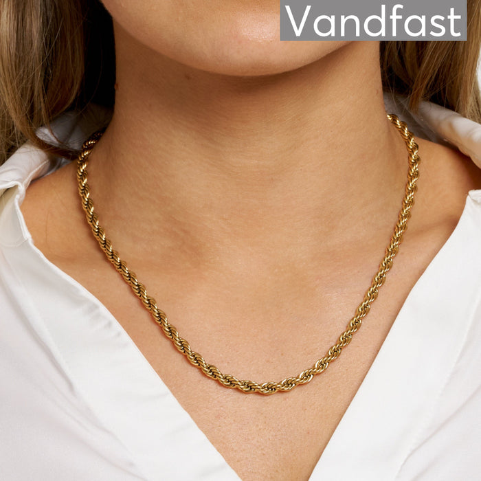 ANNEBRAUNER Swirl 5 mm Halskæde 18K Guldbelagt