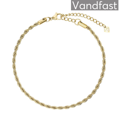 ANNEBRAUNER Swirl Ankelkæde 18k Guldbelagt