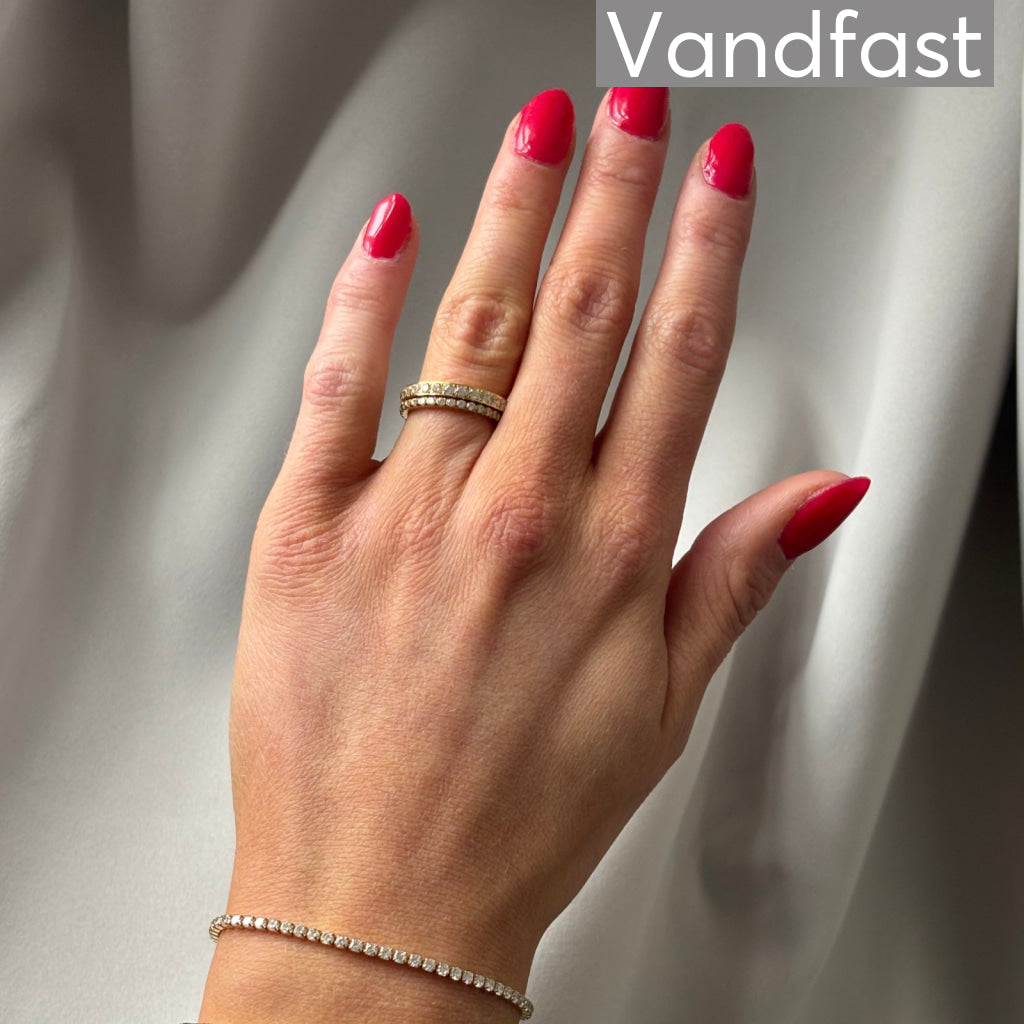 ANNEBRAUNER Tennis Mini Armbånd 18k guldbelagt - Armbånd