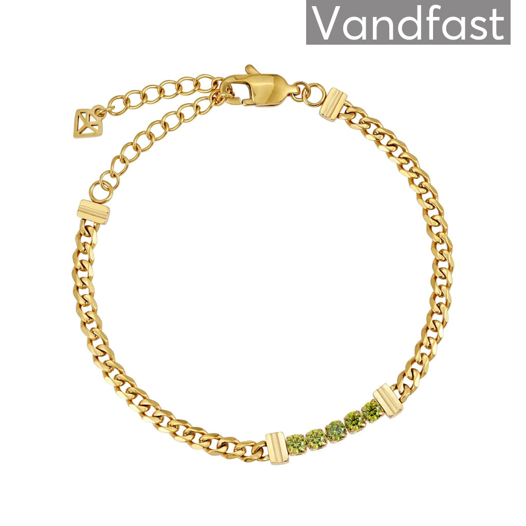 Annebrauner Panzer Tennis Peridot Bracelet