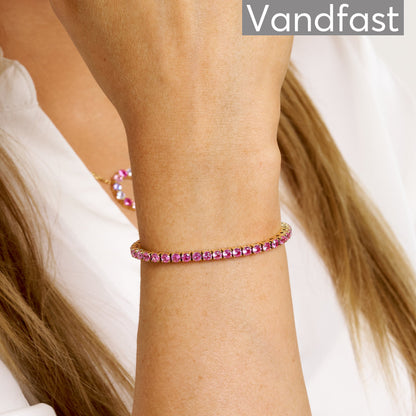 ANNEBRAUNER Tennis Petite Rose Armbånd 18K Guldbelagt