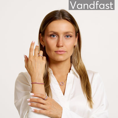 ANNEBRAUNER Tennis Petite Rose Armbånd 18K Guldbelagt