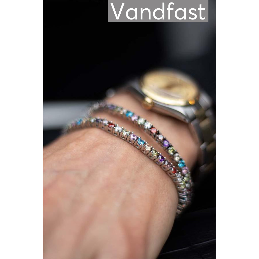 Annebrauner Tennis Rainbow Bracelet Armbånd