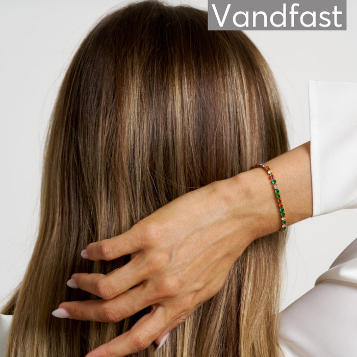 ANNEBRAUNER Tennis Texas Armbånd 18K Guldbelagt 17 CM