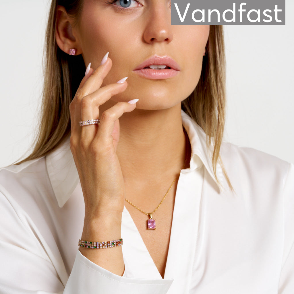 ANNEBRAUNER Tennis Triple Armbånd 18k Guldbelagt