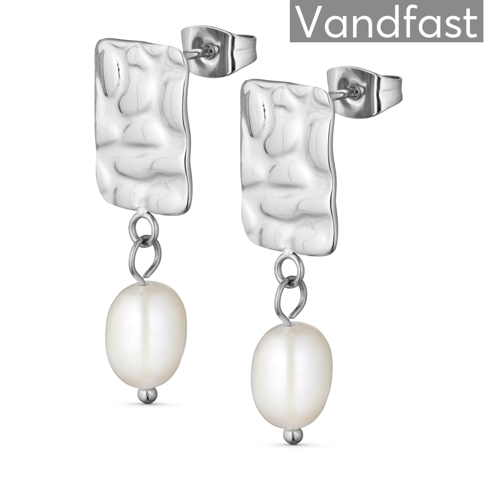 Annebrauner Texture Pearl Square Earrings