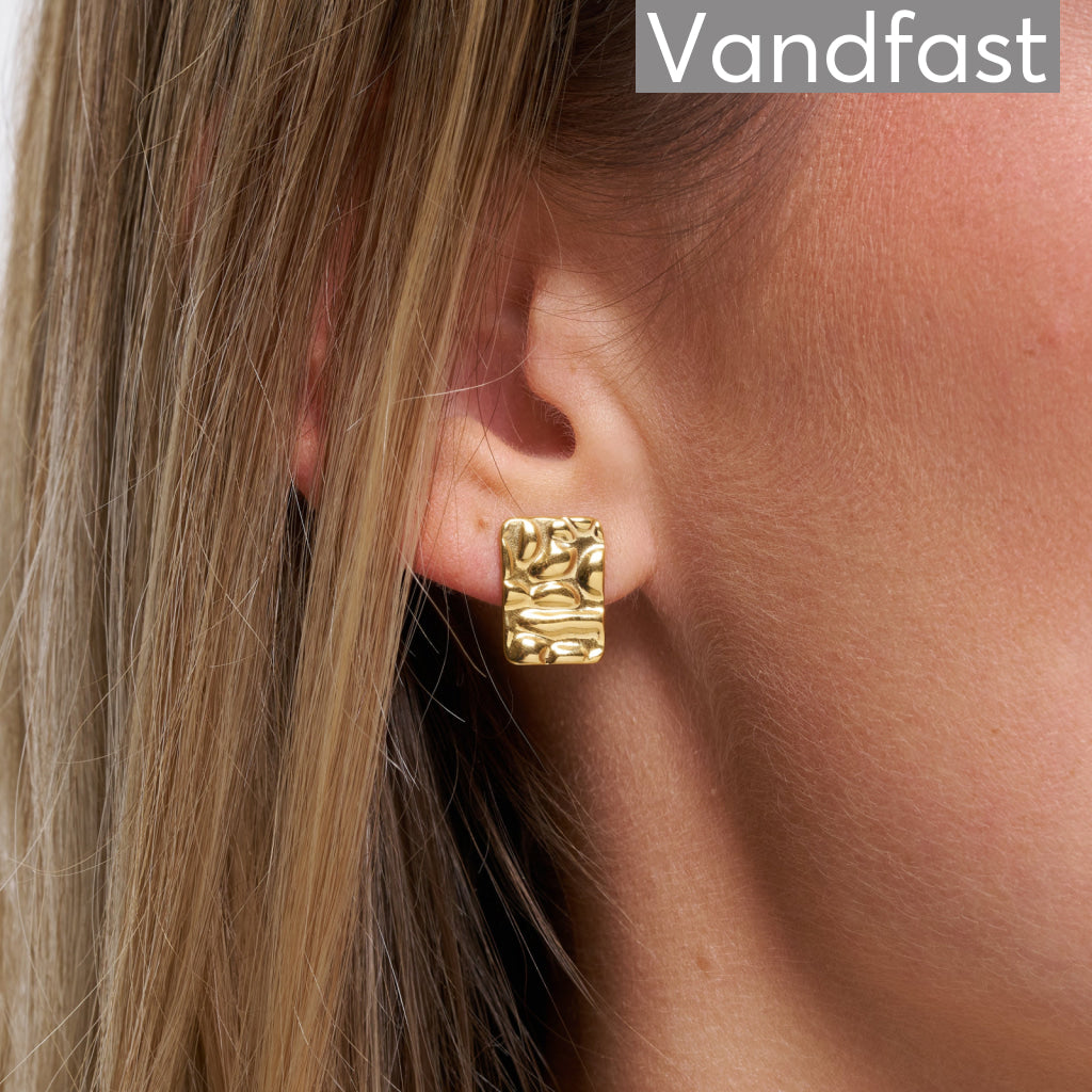 Annebrauner Texture Square Earrings