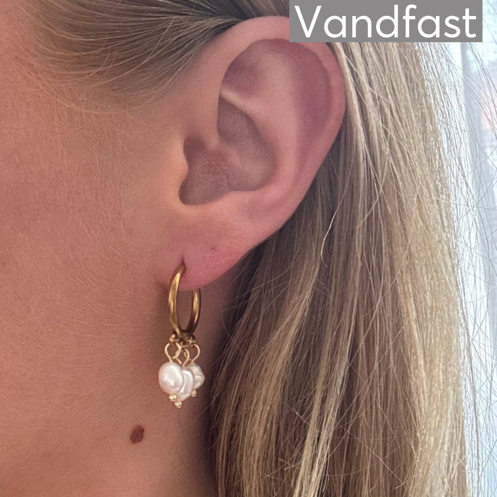 ANNEBRAUNER Triple Pearl Øreringe 18K Guldbelagt - Ørering