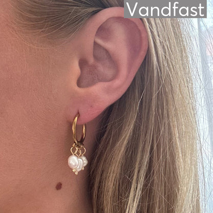 ANNEBRAUNER Triple Pearl Øreringe 18K Guldbelagt - Ørering