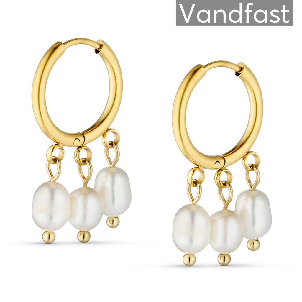 ANNEBRAUNER Triple Pearl Øreringe 18K Guldbelagt - Ørering