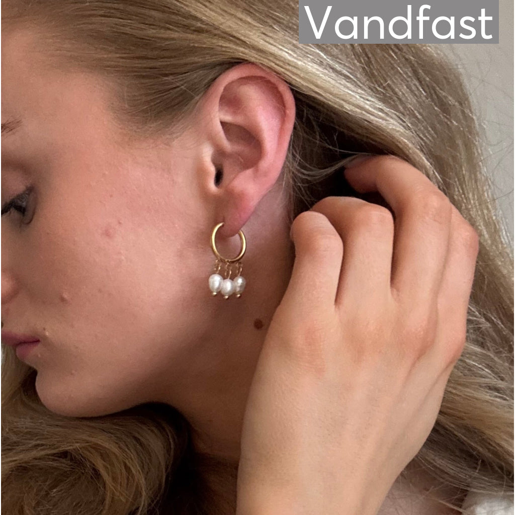 ANNEBRAUNER Triple Pearl Øreringe 18K Guldbelagt - Ørering