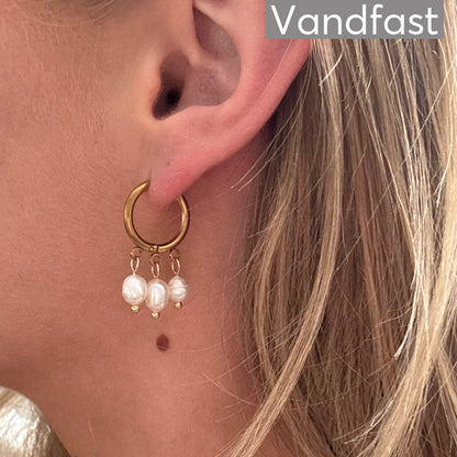 ANNEBRAUNER Triple Pearl Øreringe 18K Guldbelagt - Ørering