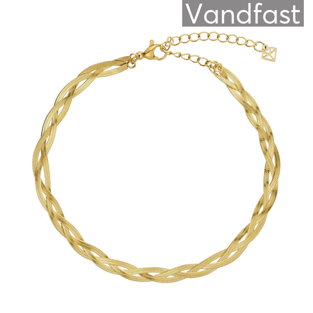 ANNEBRAUNER Triple Snake Ankelkæde 18K Guldbelagt