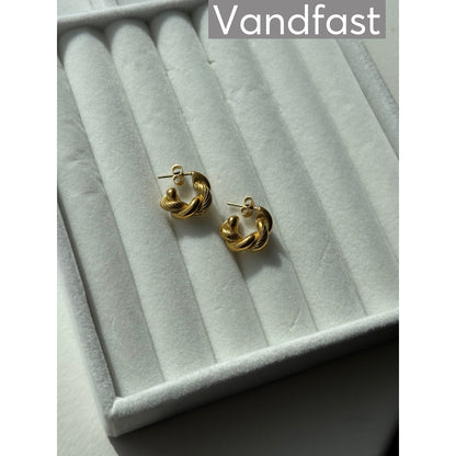 ANNEBRAUNER Twisted Øreringe 18K Guldbelagt - Ørering