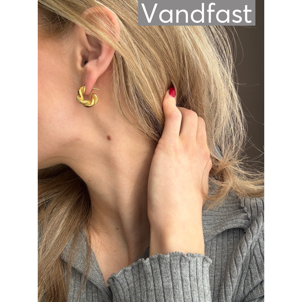 ANNEBRAUNER Twisted Øreringe 18K Guldbelagt - Ørering