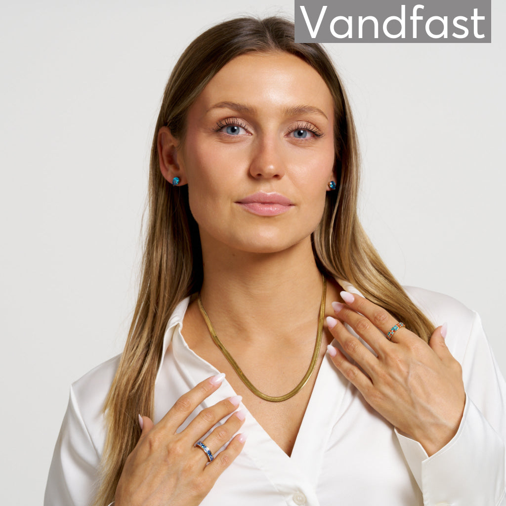 ANNEBRAUNER Waterdrop Blue Topaz Øreringe 18K Guldbelagt