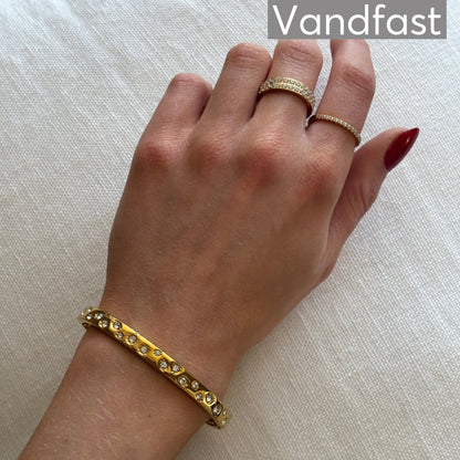 ANNEBRAUNER Zirconia Bangle Armbånd 18K Guldbelagt - Armbånd