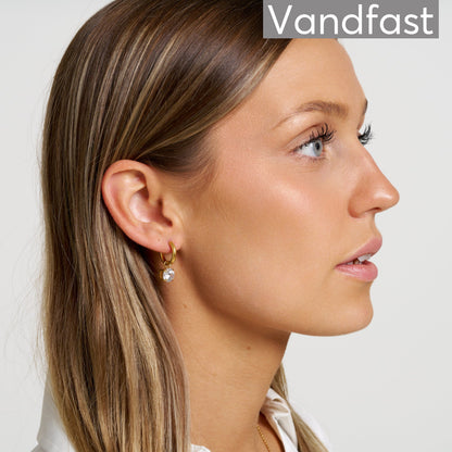 ANNEBRAUNER Zirconia Creole Øreringe 18K Guldbelagt