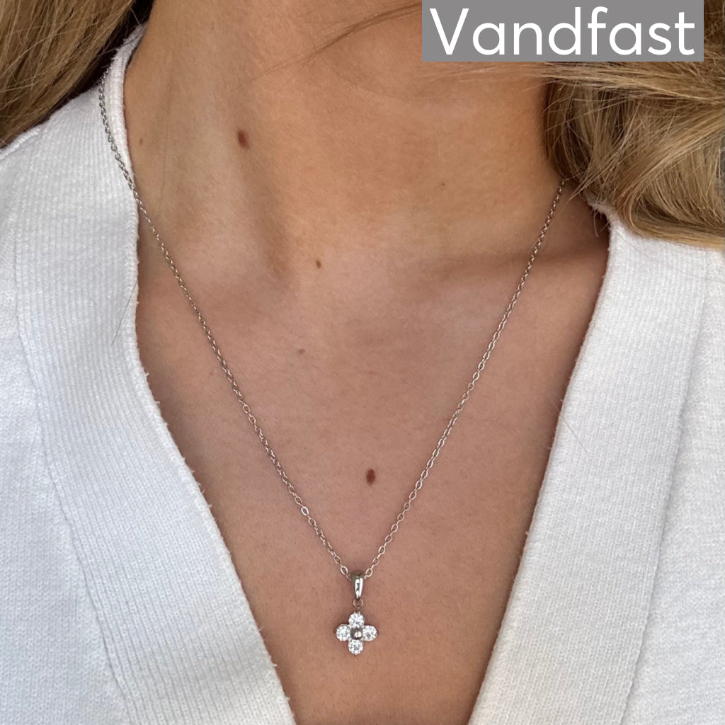 ANNEBRAUNER Zirconia Flower Halskæde - Halskæde