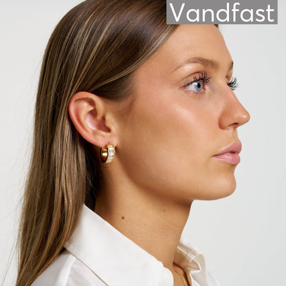 ANNEBRAUNER Zirconia Hoops 18K Guldbelagt
