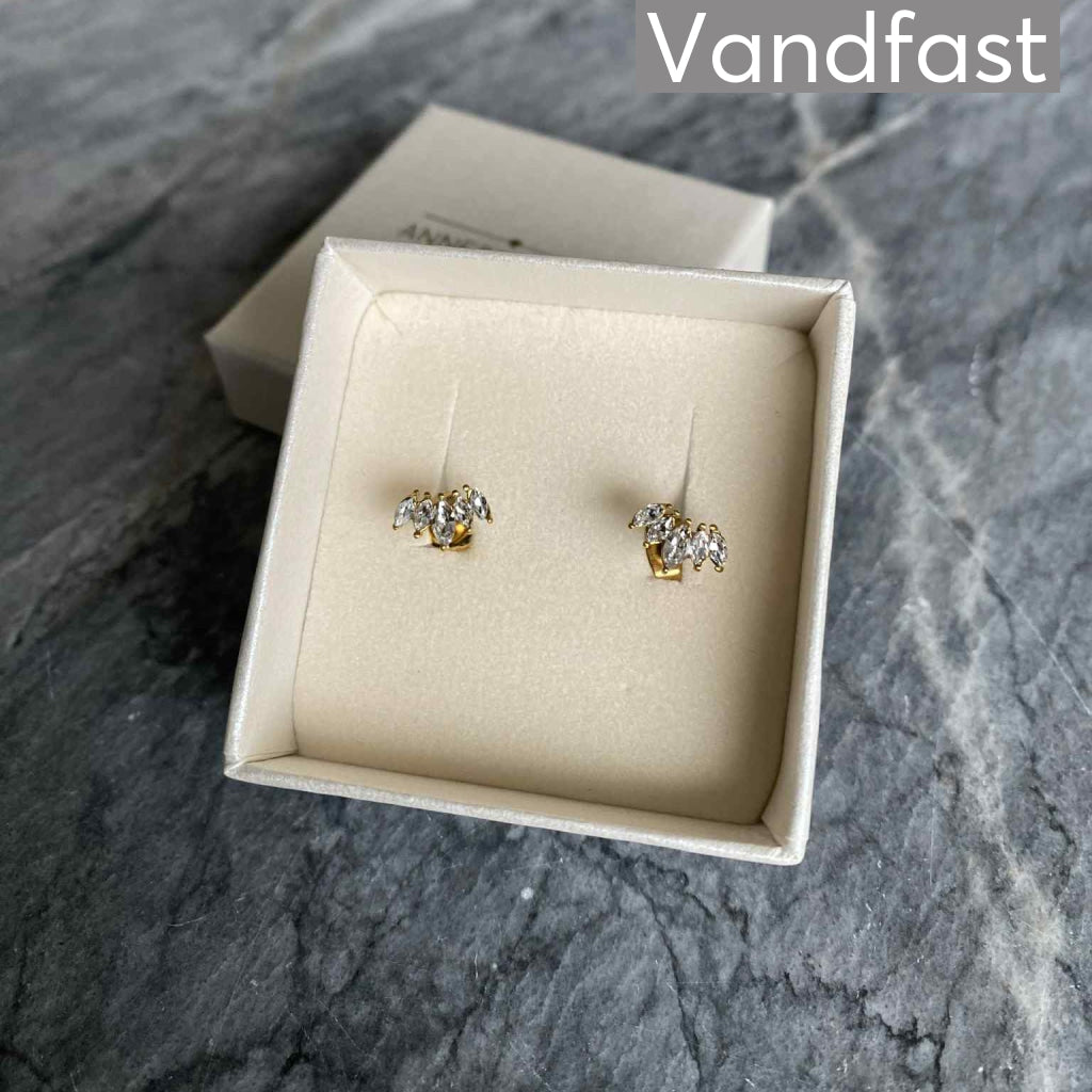 ANNEBRAUNER Zirconia Studs Øreringe 18K Guldbelagt