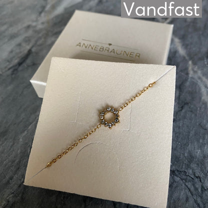 ANNEBRAUNER Zirconia Sunflower Armbånd 18K Guldbelagt
