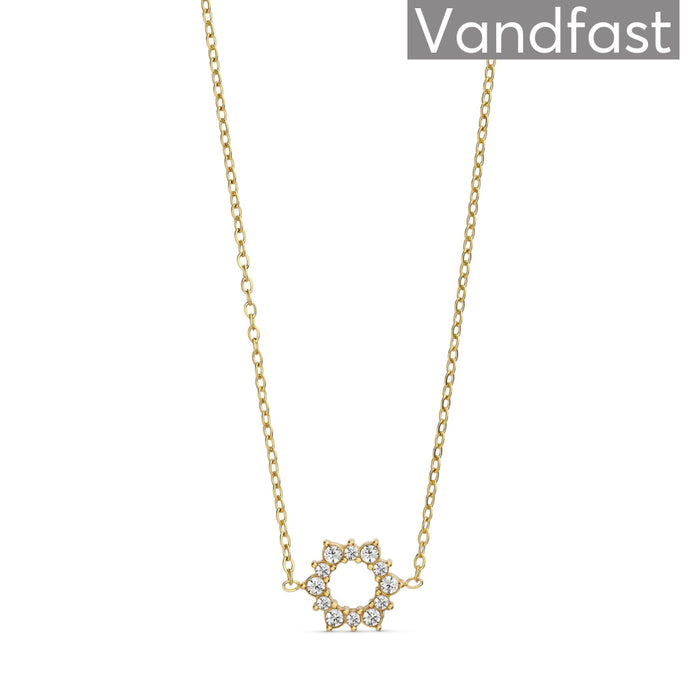ANNEBRAUNER Zirconia Sunflower Halskæde 18K Guldbelagt