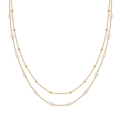 ANNEBRAUNER Florence Ball Halskæde 18K Guldbelagt