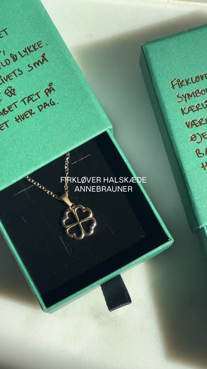 ANNEBRAUNER Firkløver Halskæde 18K Guldbelagt