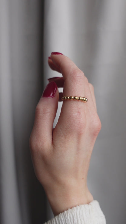ANNEBRAUNER Ball Ring 18K Guldbelagt