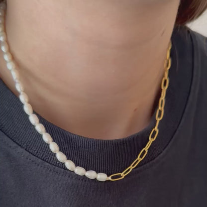 ANNEBRAUNER Pearl Chain Necklace