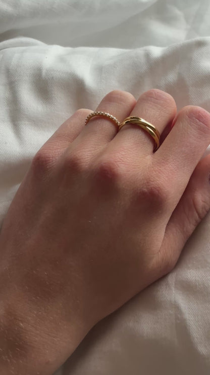 ANNEBRAUNER 3 In 1 Ring 18K Guldbelagt
